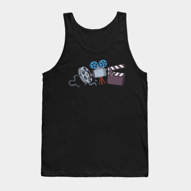 Filmmakers and Film Fans Popcorn Design Tank Top by Luxara